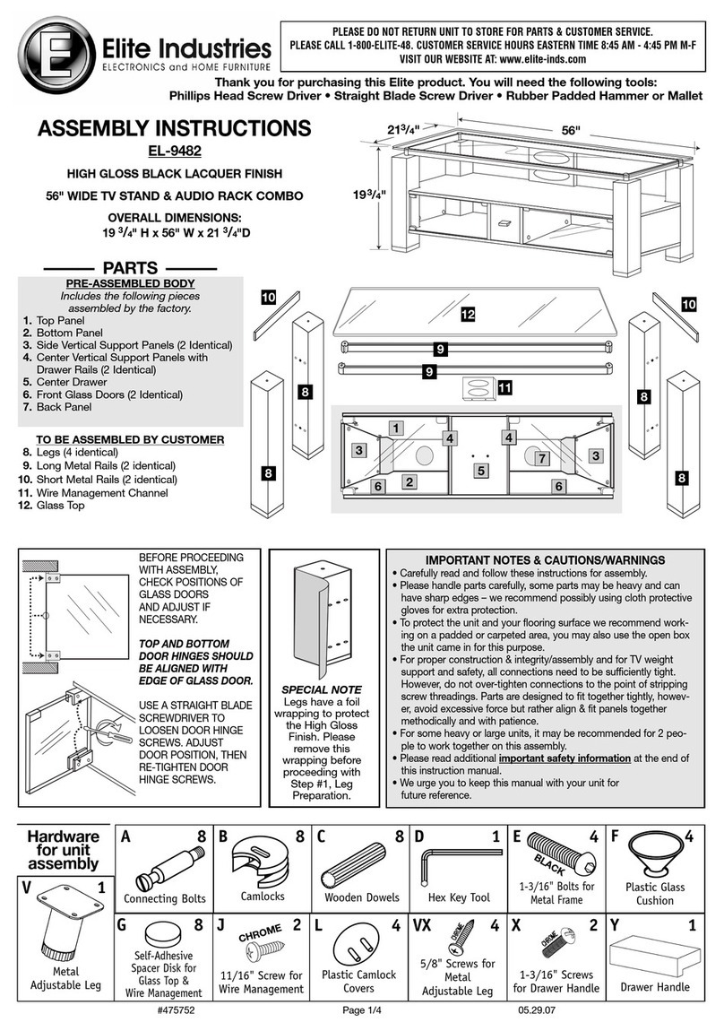 Elite Industries EL-9482 Assembly instructions