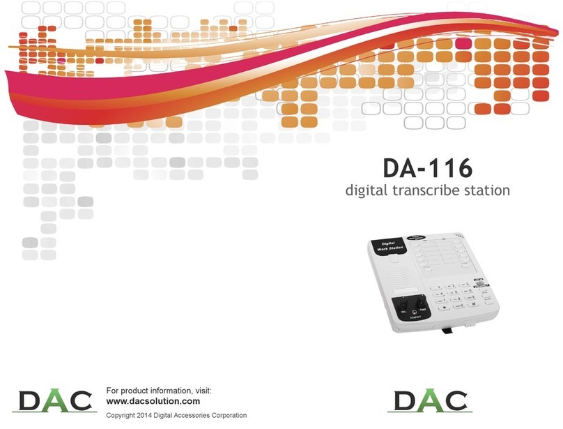 DAC DA-116 quick start guide
