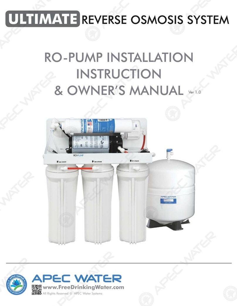 Apec Water ULTIMATE RO-PUMP INSTALLATION INSTRUCTION AND OWNER’S MANUAL