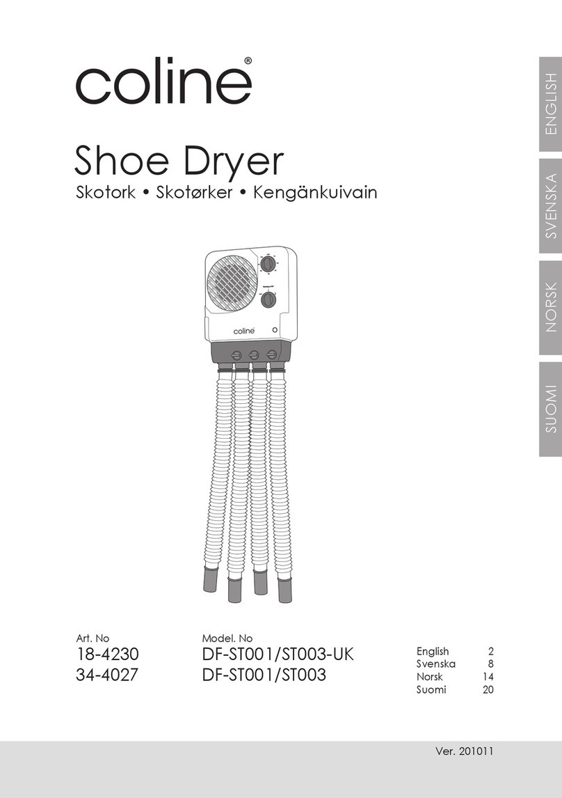 Coline DF-ST001/ST003-UK instruction manual