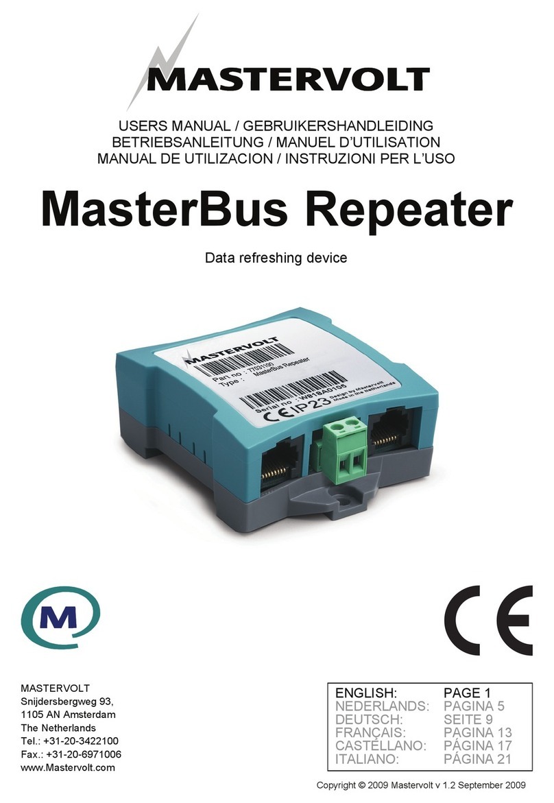 Mastervolt MasterBus 77031100 User manual