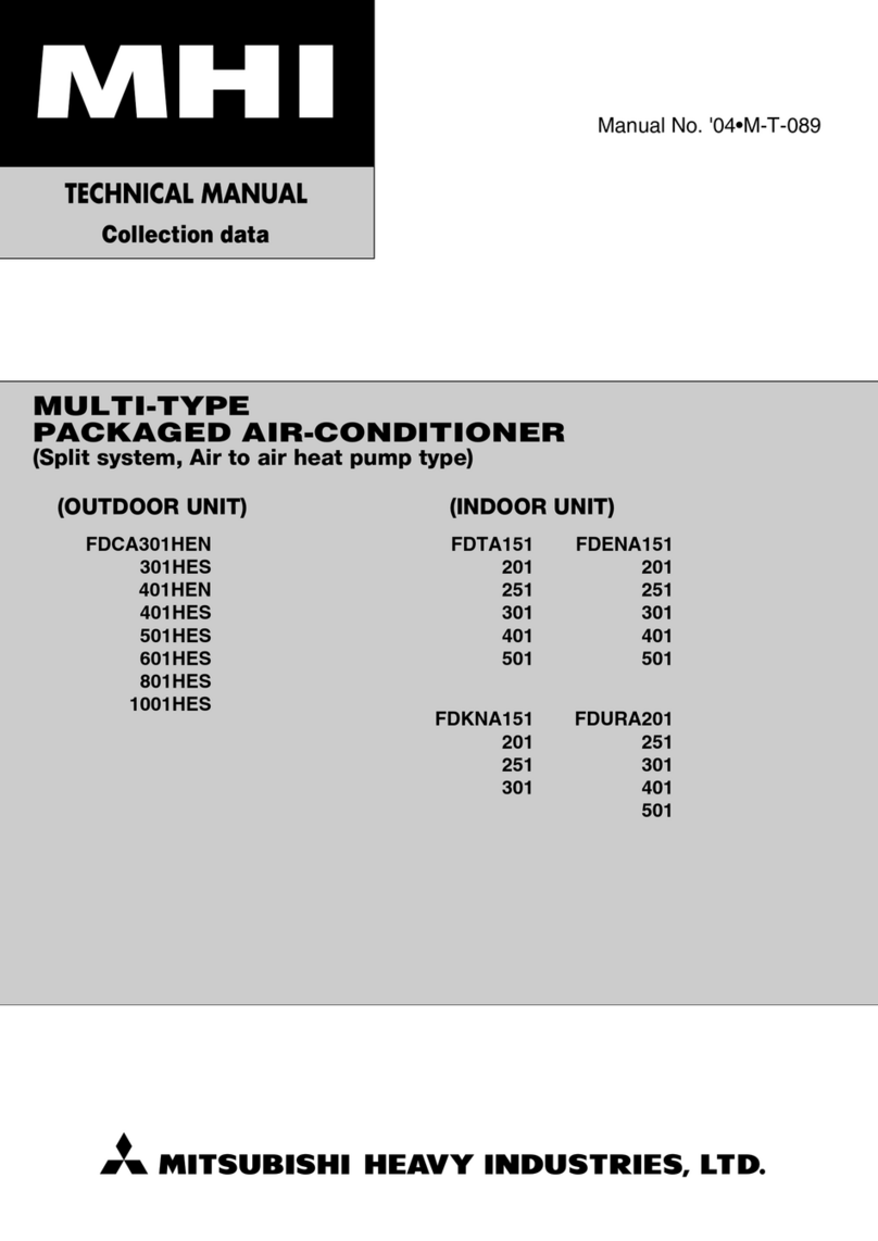 Mitsubishi Heavy Industries FDCA Series User manual Mitsubishi Heavy Industries FDCA Series User manual