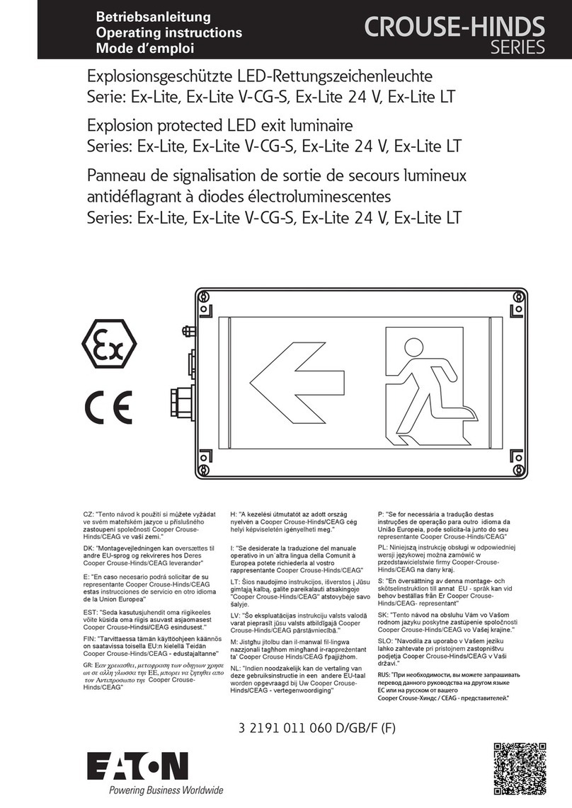Eaton Crouse-hinds series operating instructions