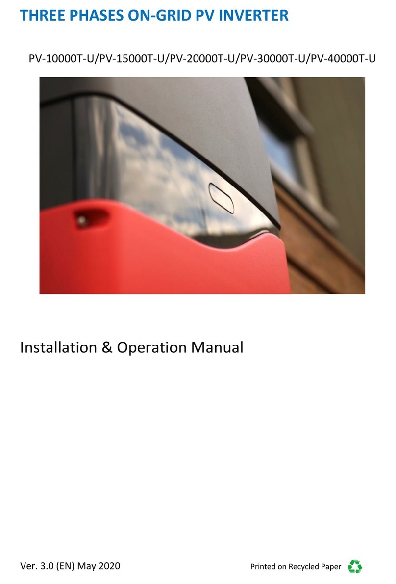 PrimeVOLT PV T U Series Installation & operation manual