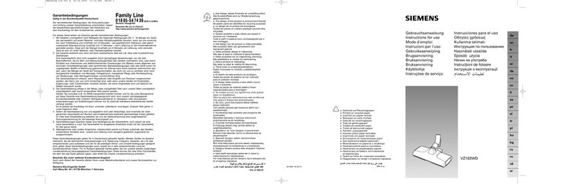 Siemens VZ103WD Instructions for use