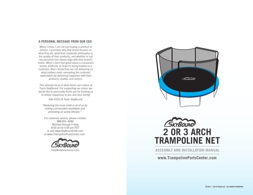 SkyBound 2 ARCH TRAMPOLINE NET Assembly and installation manual