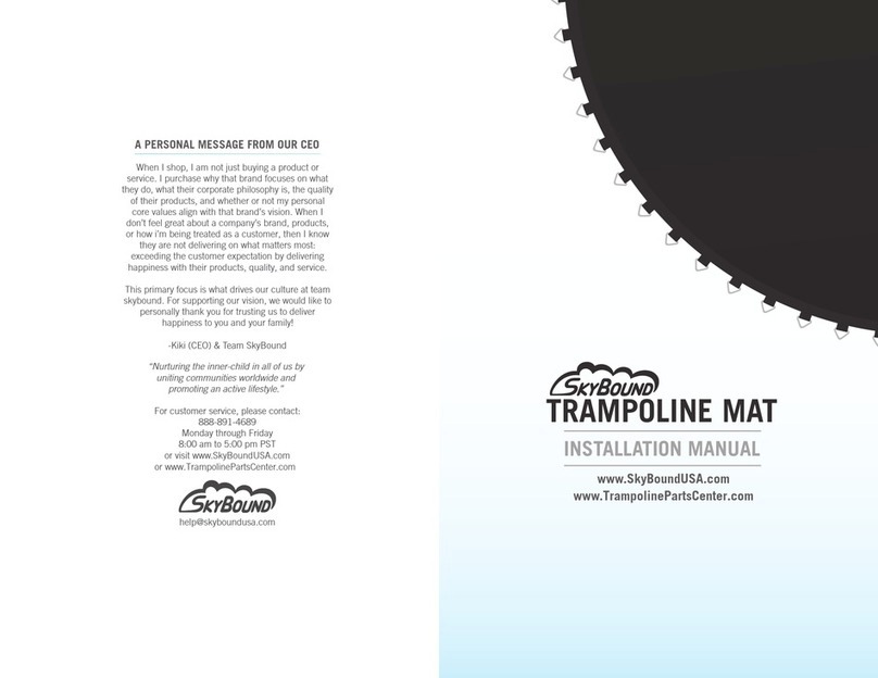 SkyBound TRAMPOLINE MAT installation manual