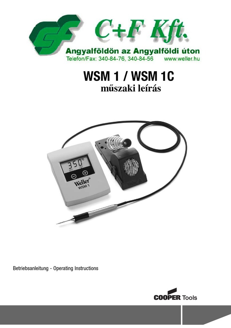 Cooper Tools Weller WSM 1 operating instructions