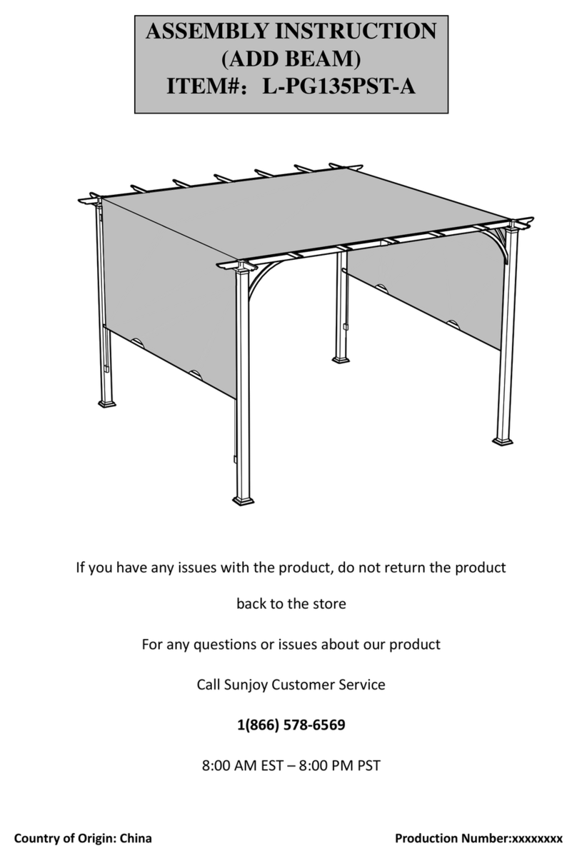 Sunjoy L-PG135PST-A User manual