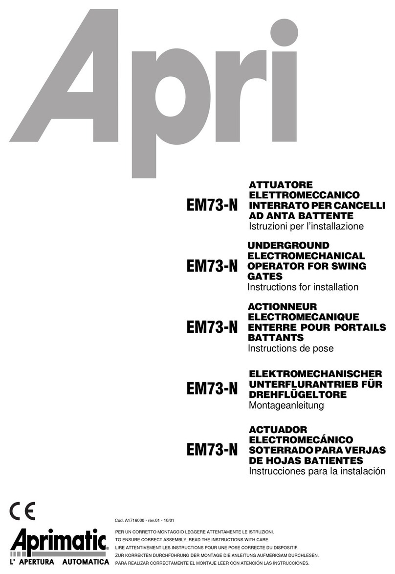 APRI EM73-N Instructions for installation