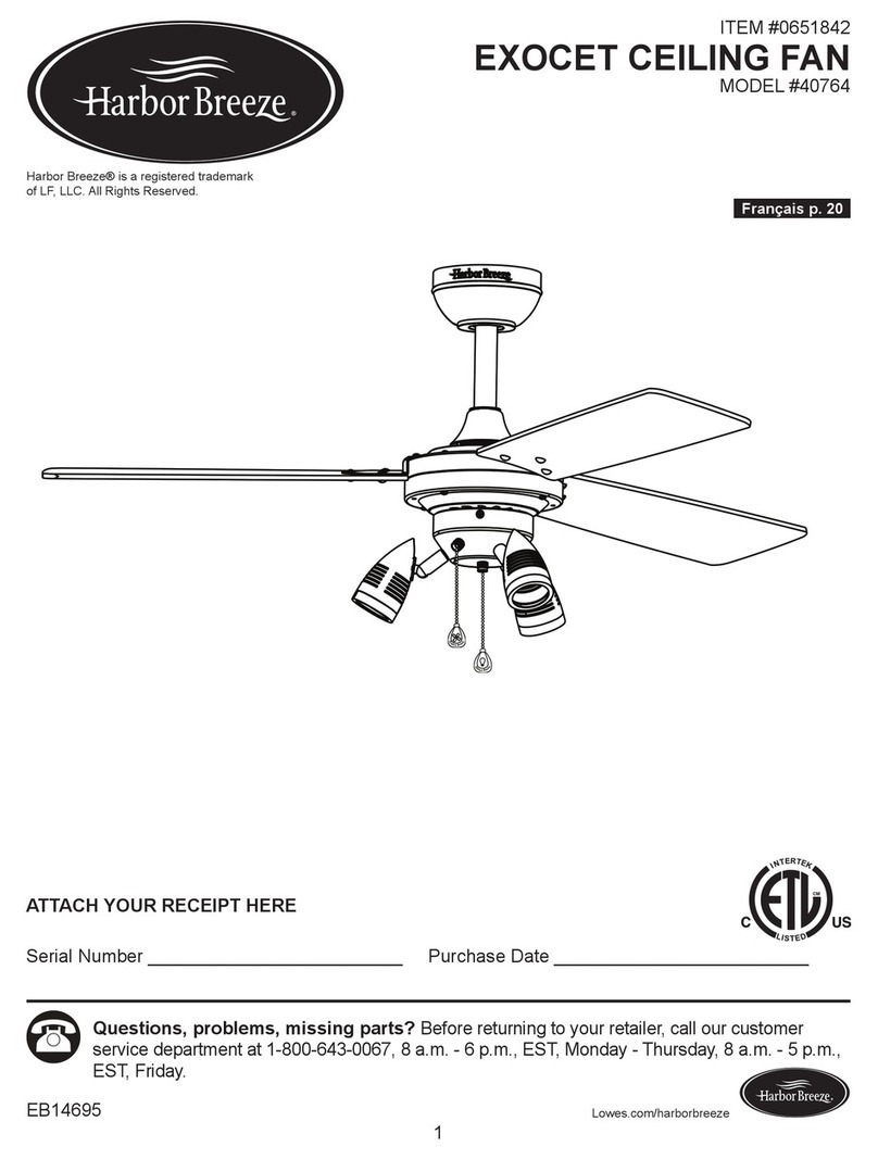 Harbor Breeze EXOCET 40764 manual