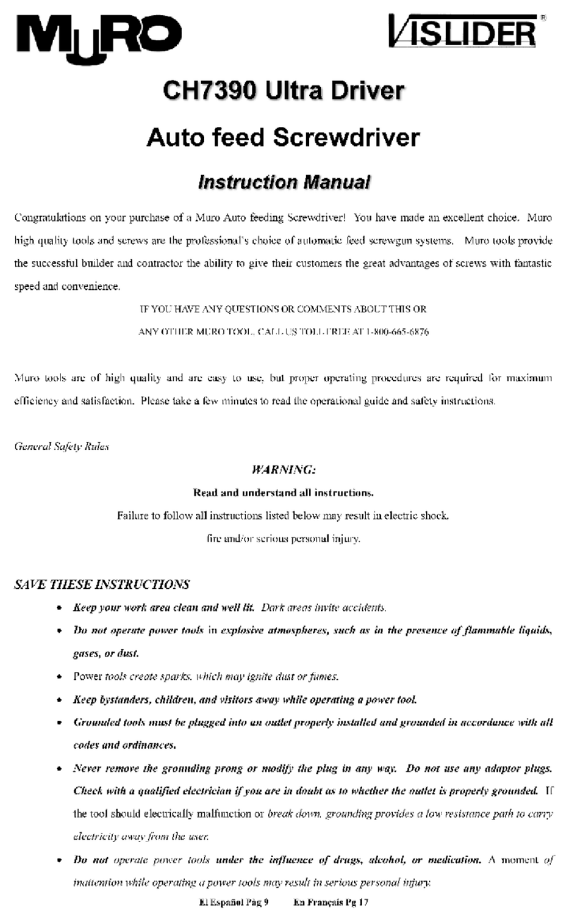 MURO VISLIDER CH7390 Ultra Driver User manual