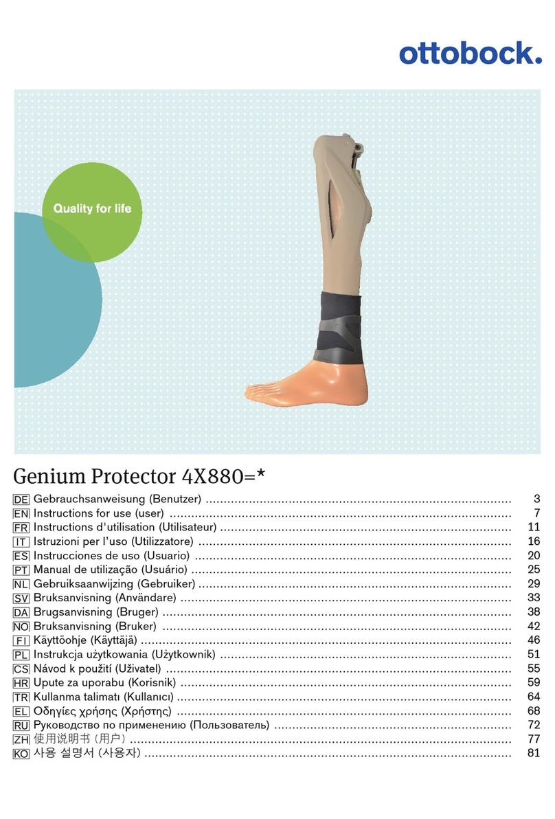 Otto Bock Genium Protector 4X880 Series Instructions for use