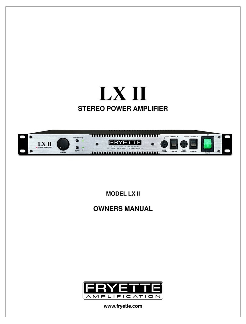 Fryette LX II owner's manual