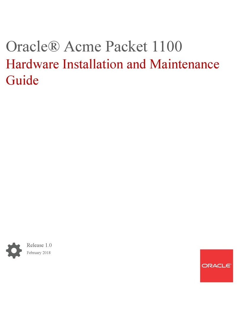 Oracle Acme Packet 1100 Hardware installation and maintenance guide