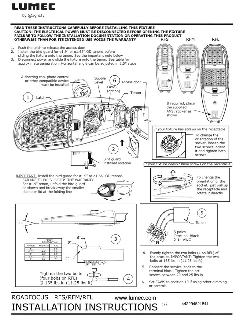SIGNIFY LUMEC ROADFOCUS RFS User manual