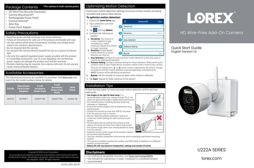 Lorex U222A Series User manual