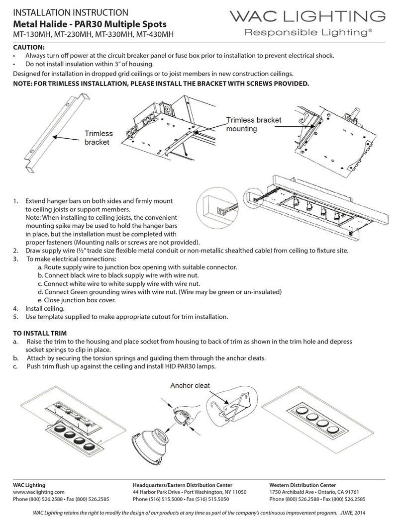 WAC Lighting MT-130MH installation instructions WAC Lighting MT-130MH installation instructions