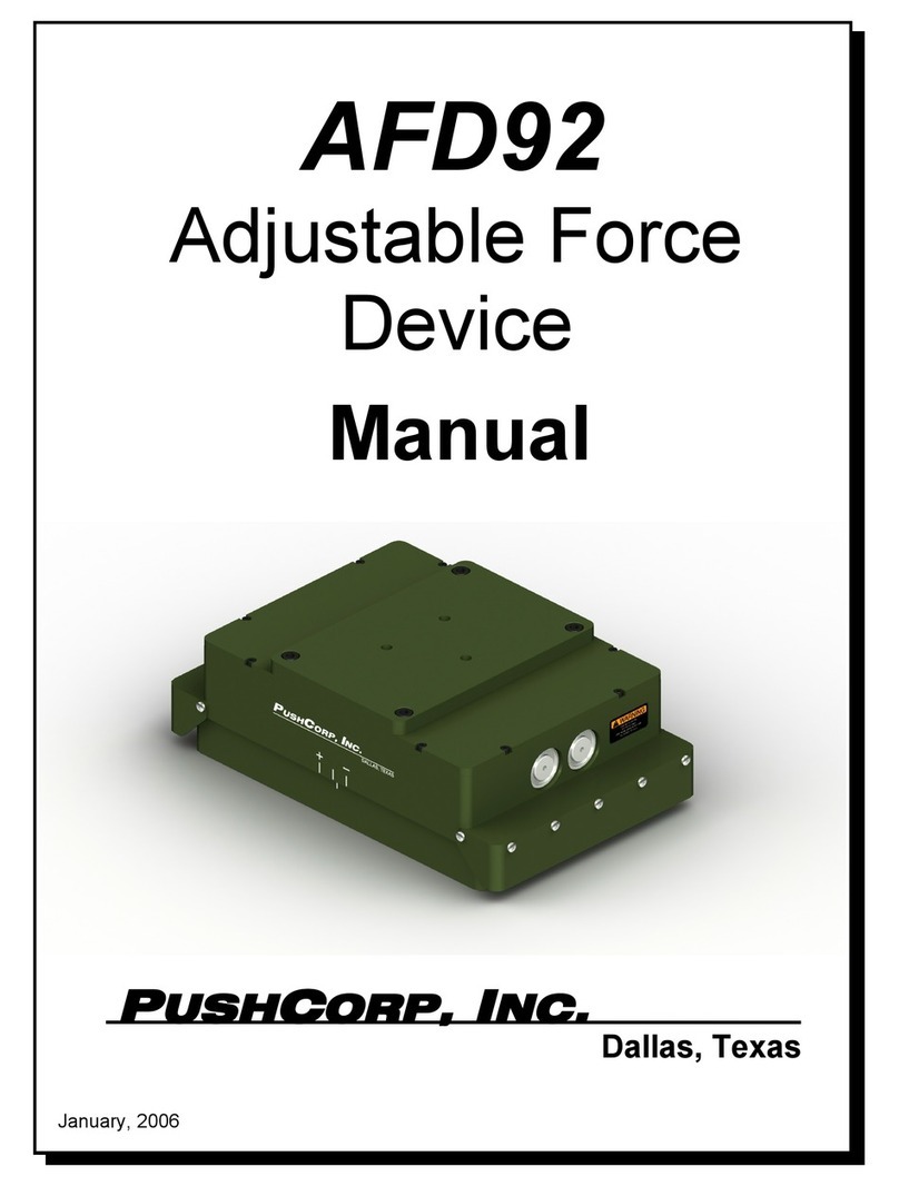 PushCorp AFD92 User manual PushCorp AFD92 User manual