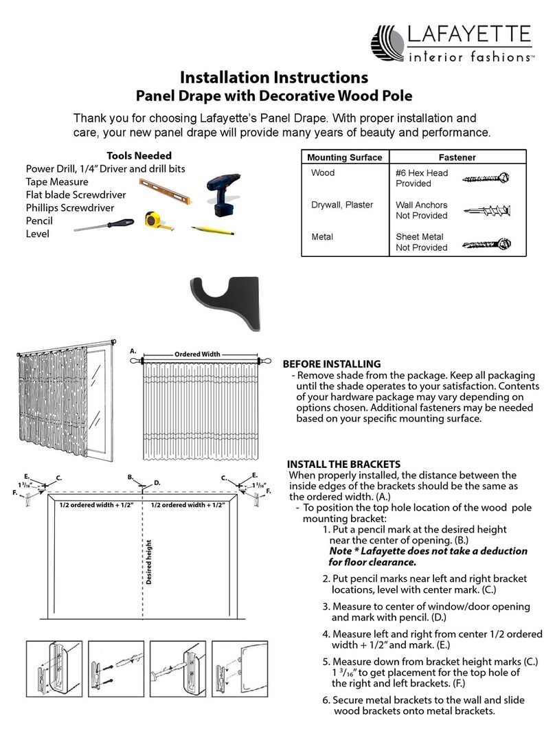 Lafayette Panel Drape with Decorative Wood Pole installation instructions Lafayette Panel Drape with Decorative Wood Pole installation instructions
