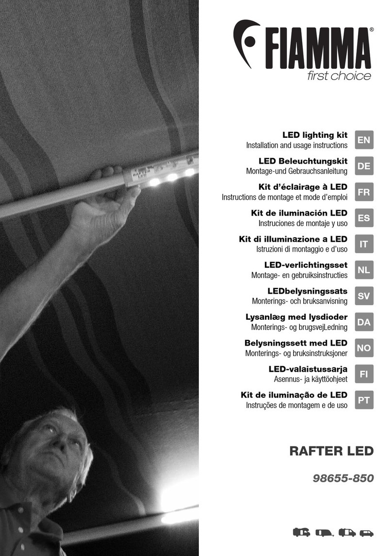 Fiamma RAFTER LED Setup guide