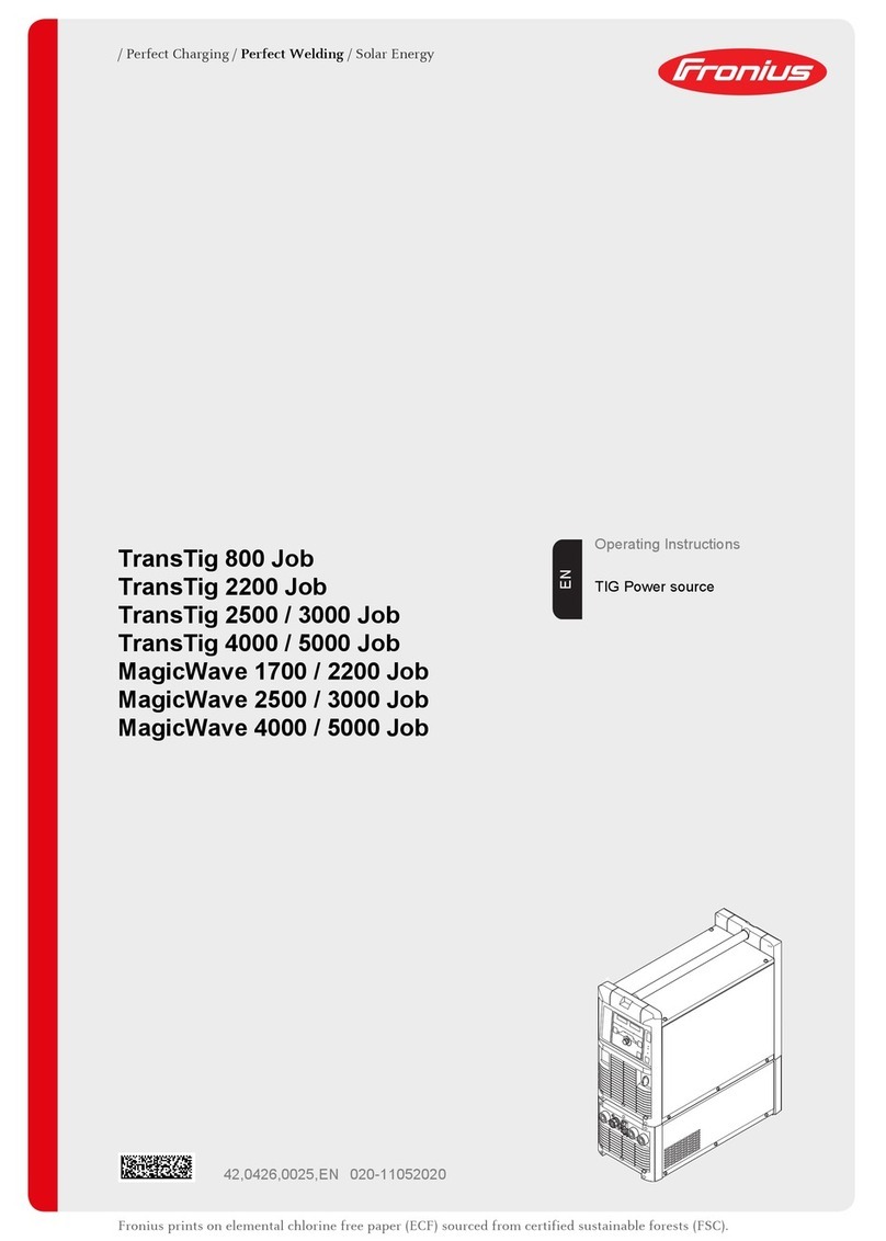 FRO­NIUS TransTig 800 Job User manual
