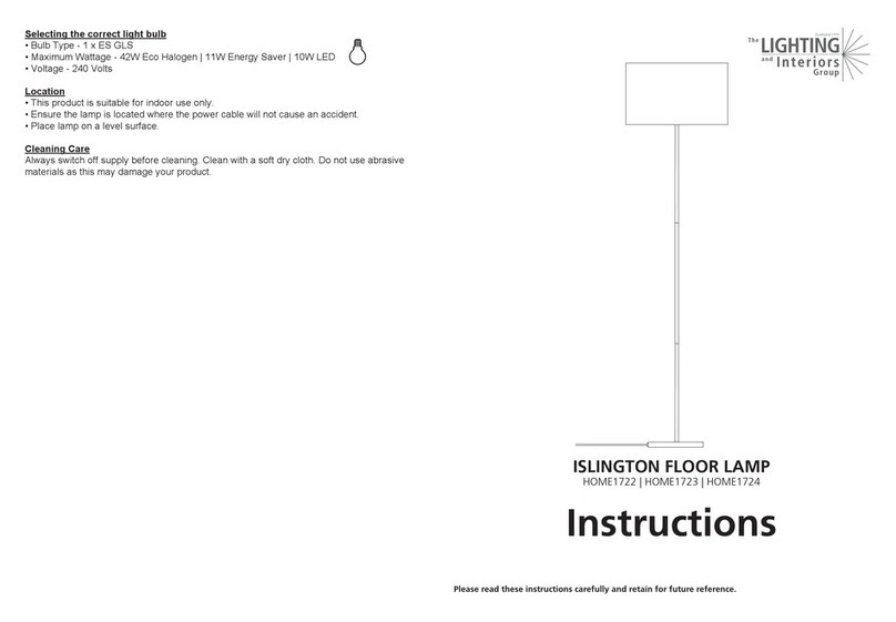 Lighting Interiors ISLINGTON HOME1722 instructions Lighting Interiors ISLINGTON HOME1722 instructions