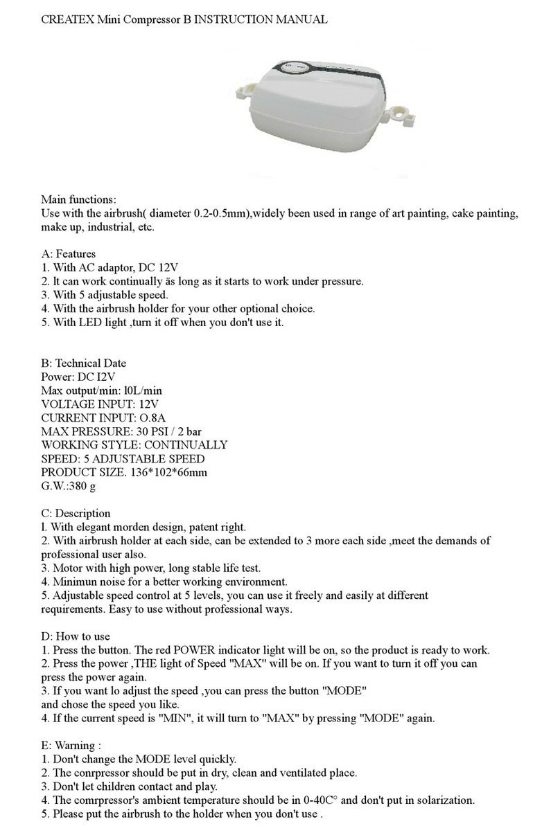 Createx Mini Compressor B instruction manual