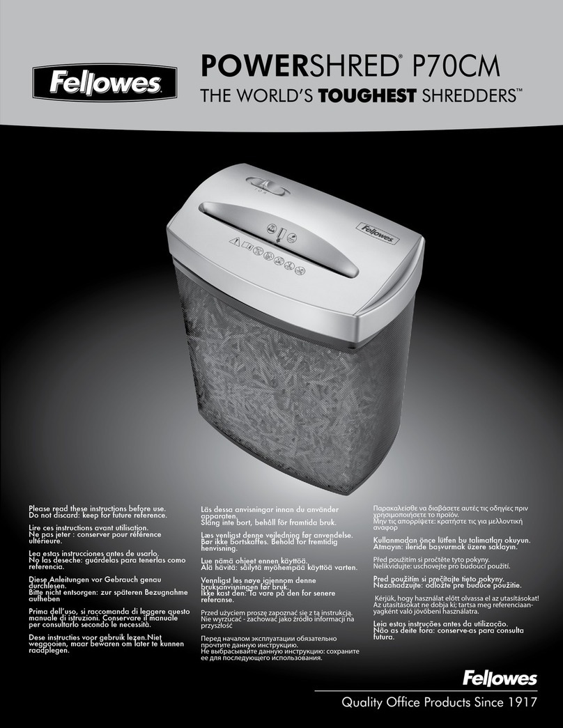 Fellowes POWERSHRED P70CM instructions