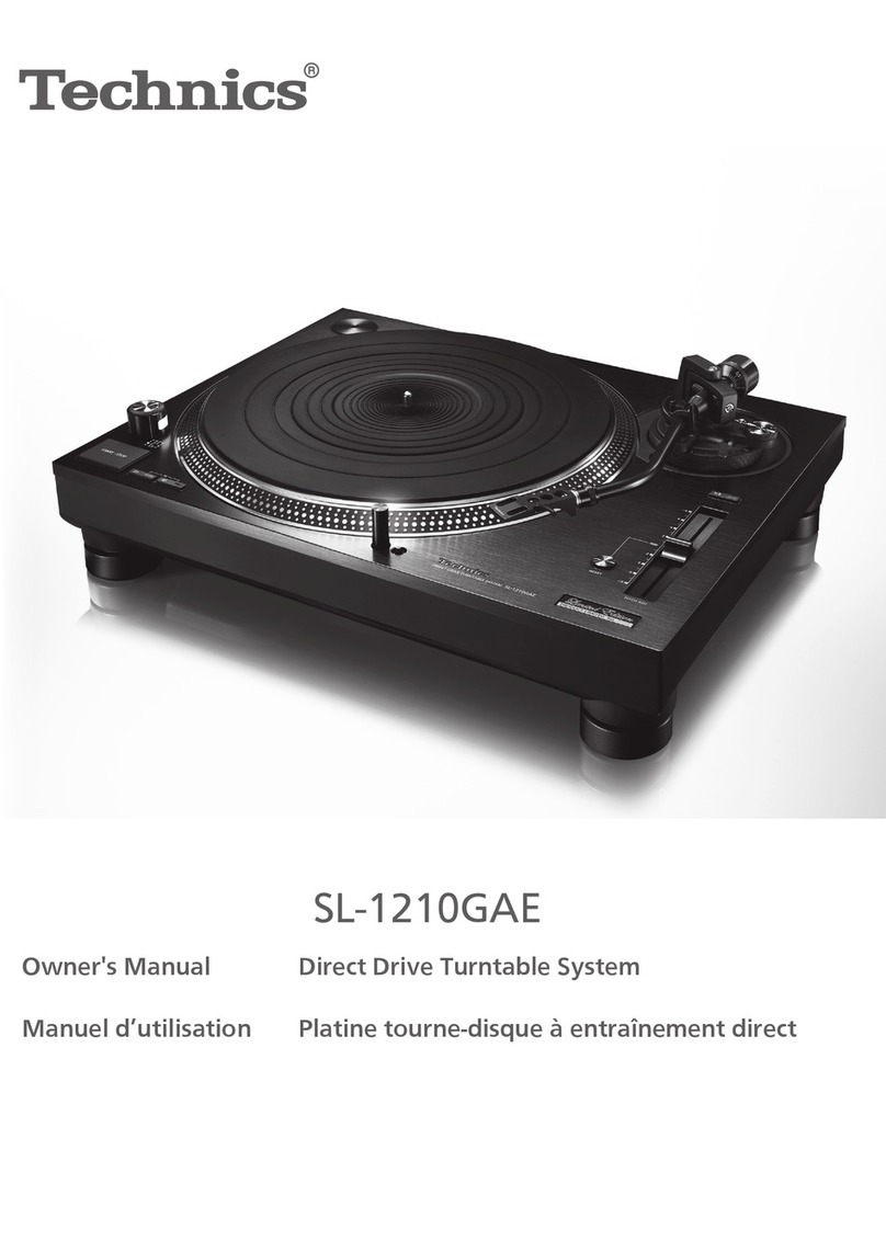 Technics SL-1210GAE User manual