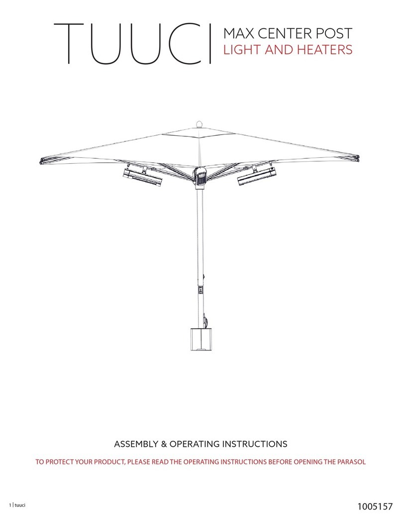 Tuuci MAX CENTER POST Assembly & operating instructions