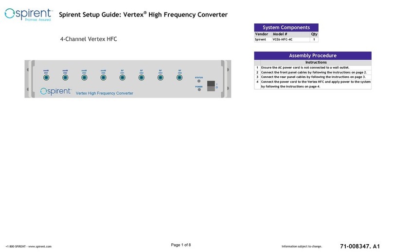 Spirent Vertex VCE6-HFC-4C Setup guide