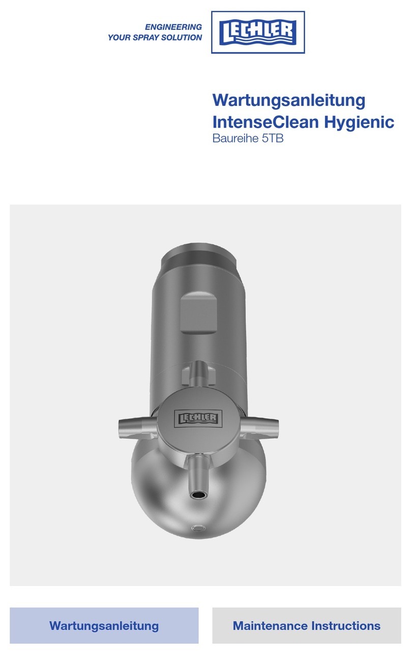 Lechler IntenseClean Hygienic 5TB Series User manual