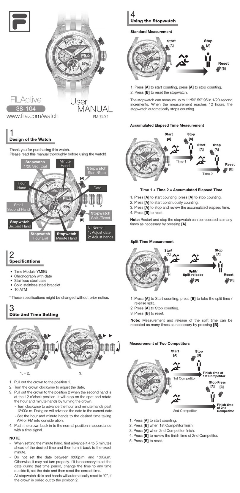 FILA FILActive 38-104 Series User manual