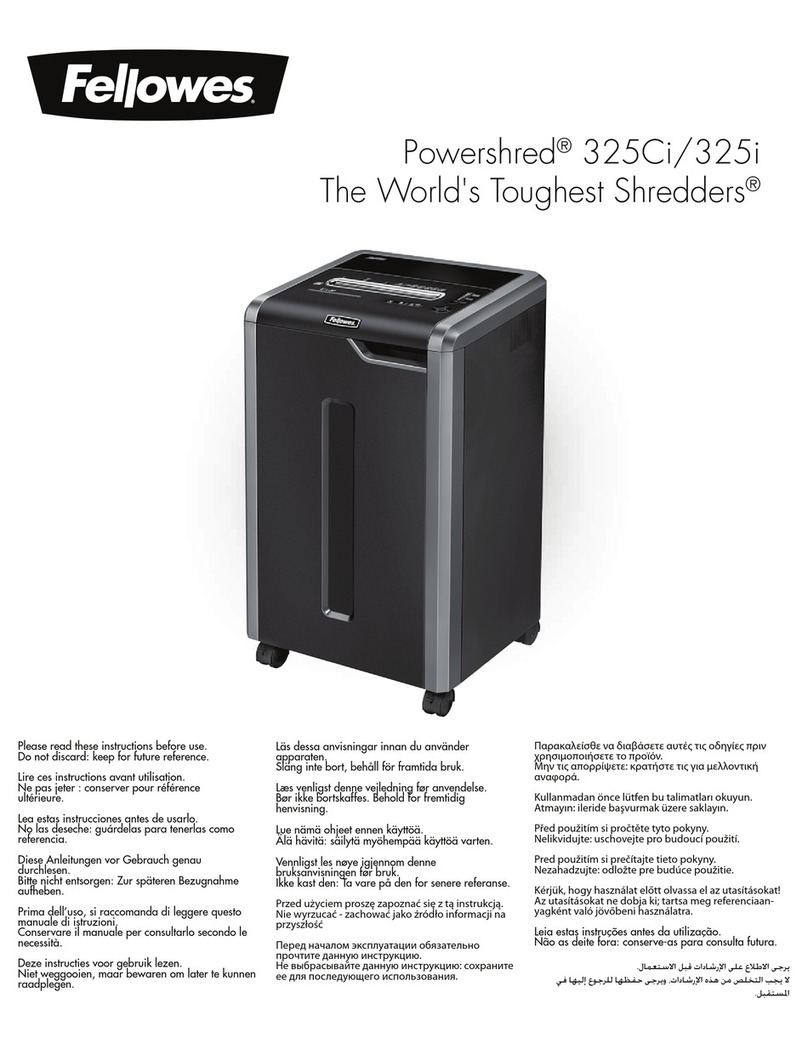 Fellowes POWERSHRED 325Ci User manual