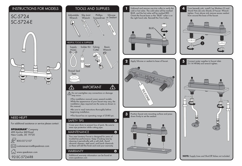Speakman SC-5724 User manual