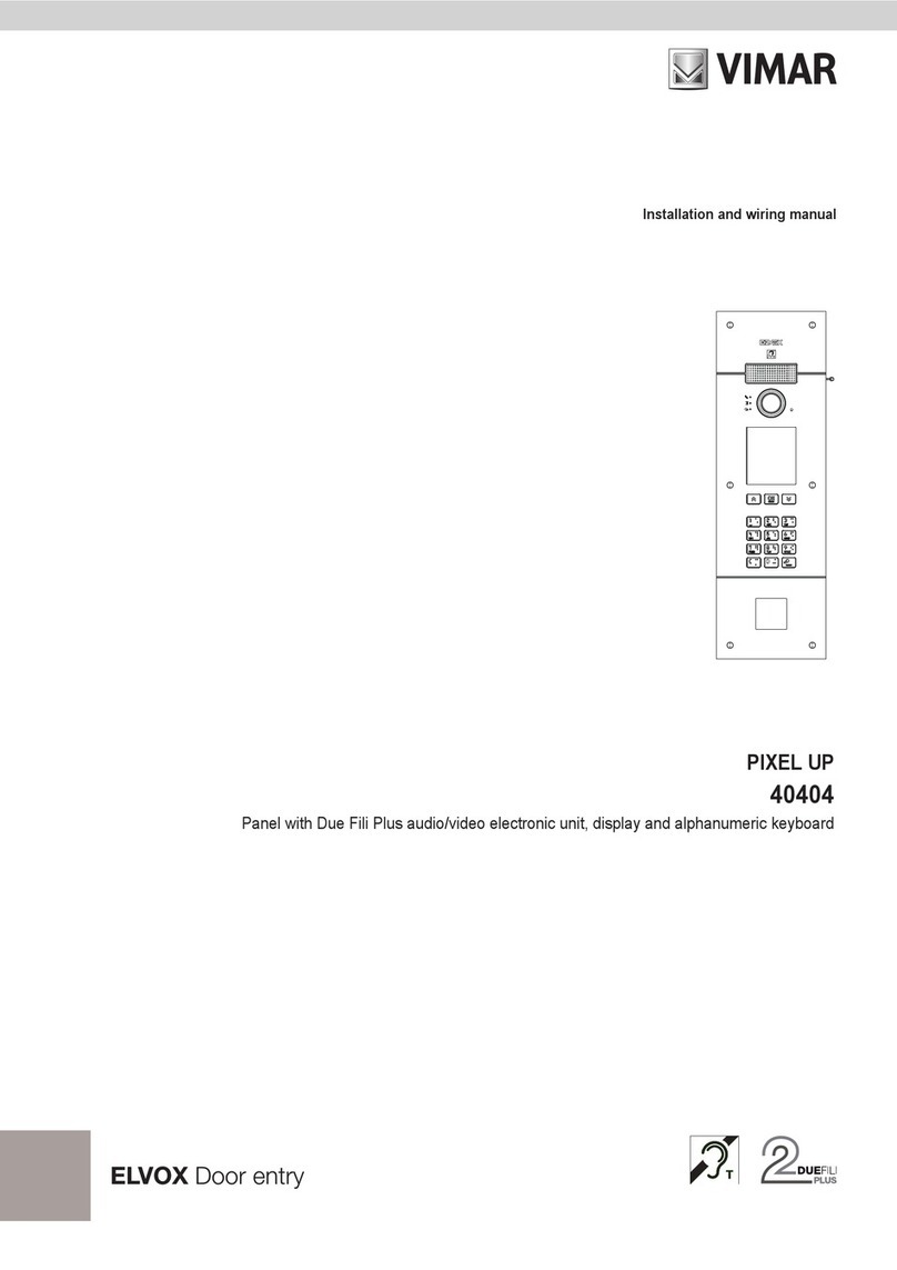 Vimar ELVOX Pixel Up 40404 Installation and wiring manual