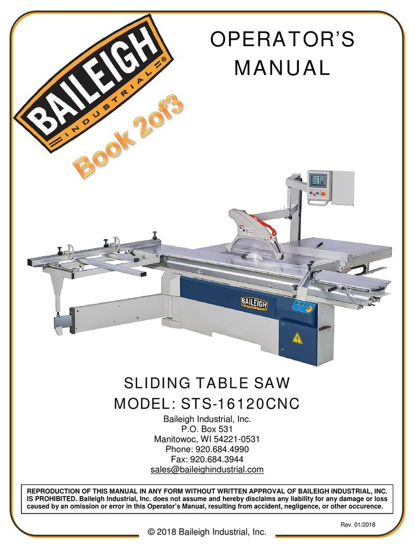 Baileigh STS-16120CNC Operator's manual Baileigh STS-16120CNC Operator's manual
