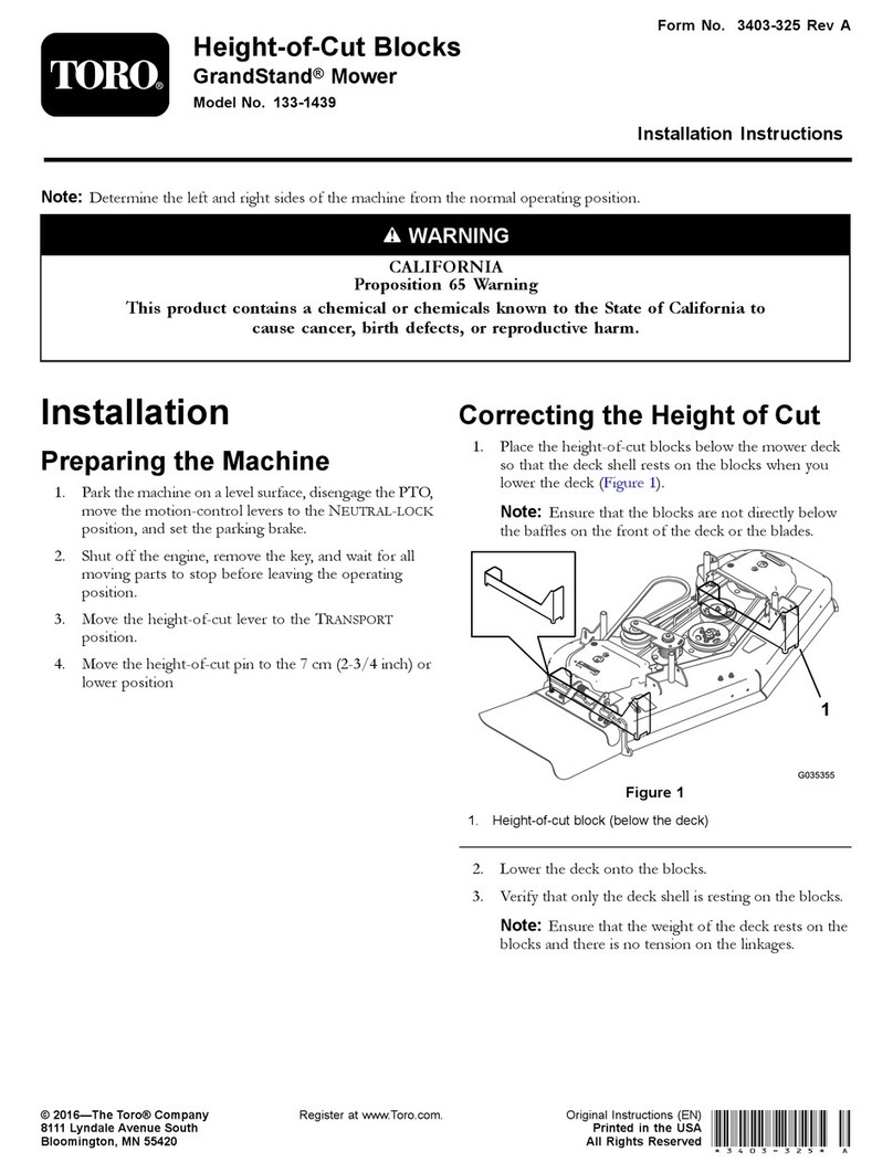 Toro GrandStand 133-1439 User manual