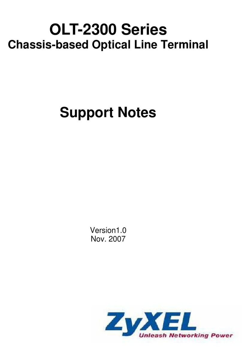 ZyXEL Communications OLT-2300 Series Support notes