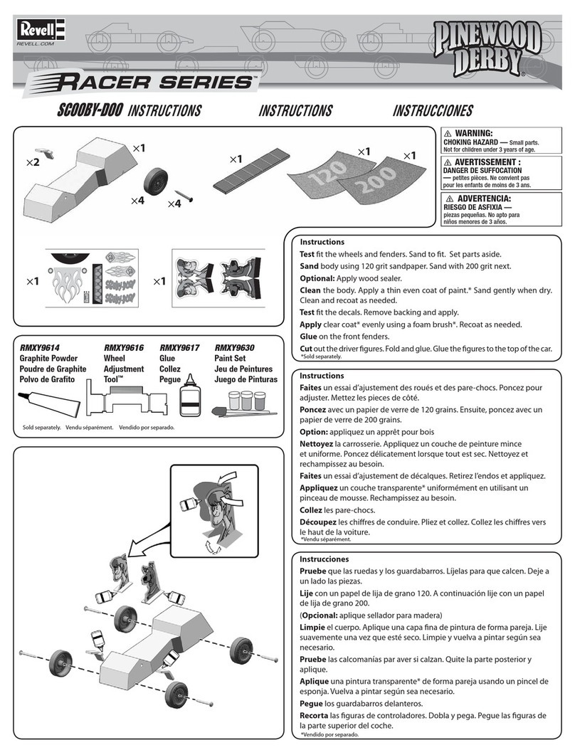 REVELL PINEWOOD DERBY RACER Series instructions REVELL PINEWOOD DERBY RACER Series instructions