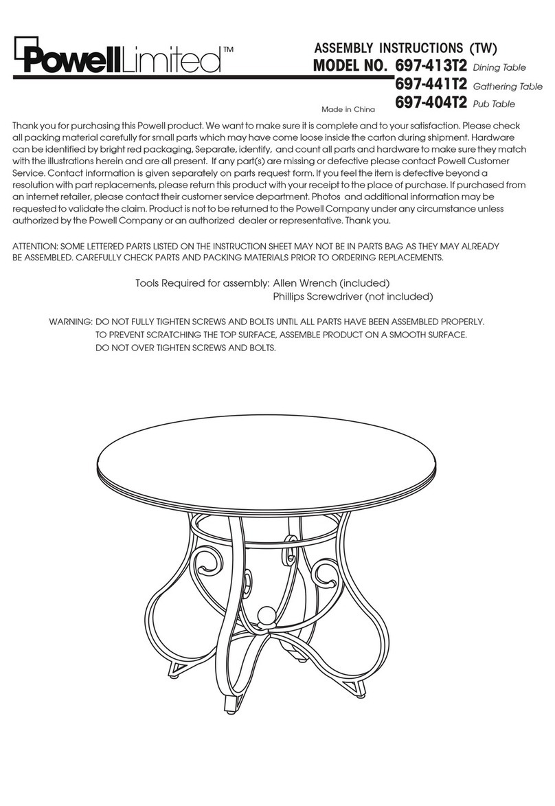 Powell 697-413T2 Assembly instructions