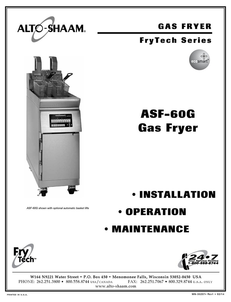Alto-Shaam FryTech Series Owner's manual
