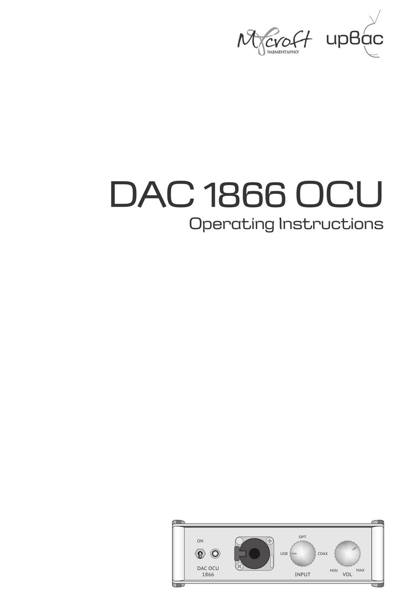Myst DAC 1866 OCU operating instructions
