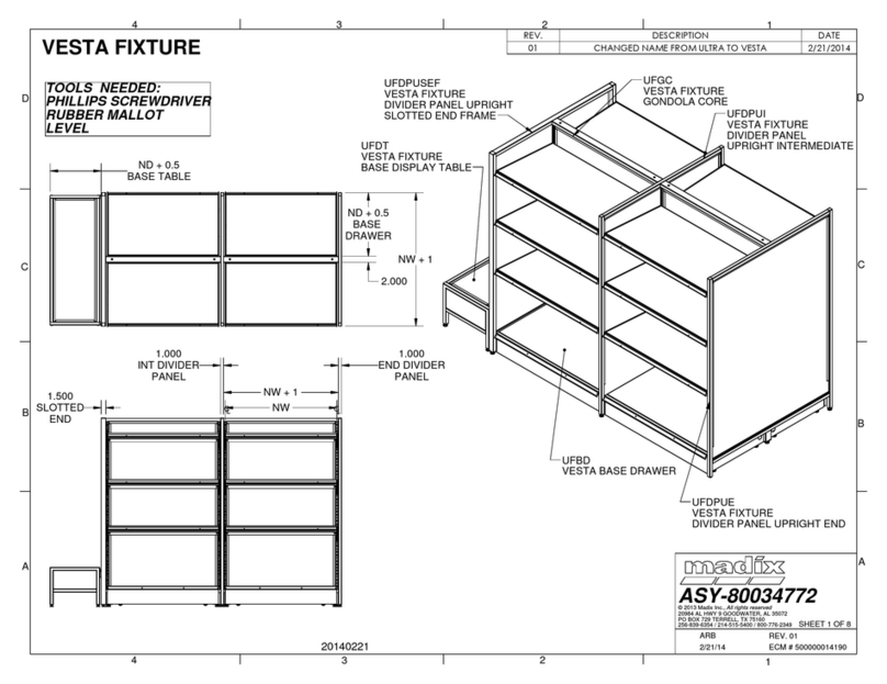 Madix VESTA FIXTURE Assembly manual
