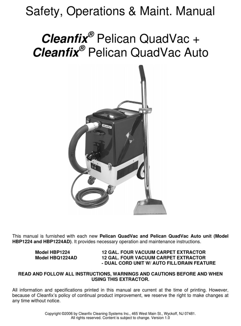 Cleanfix Pelican QuadVac + Safety, operation & maintenance manual Cleanfix Pelican QuadVac + Safety, operation & maintenance manual