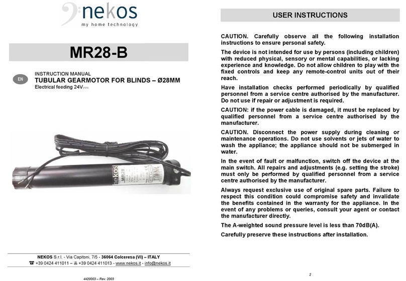 nekos MR28-B instruction manual