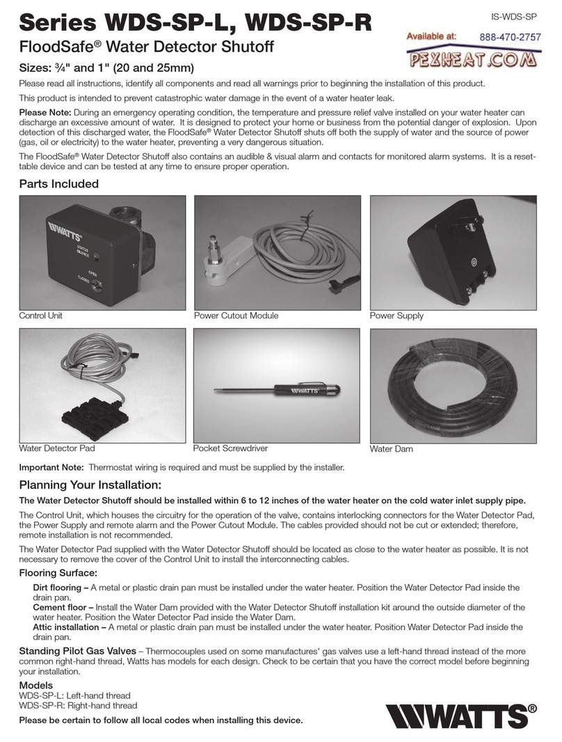 Watts FloodSafe WDS-SP-L Series User manual