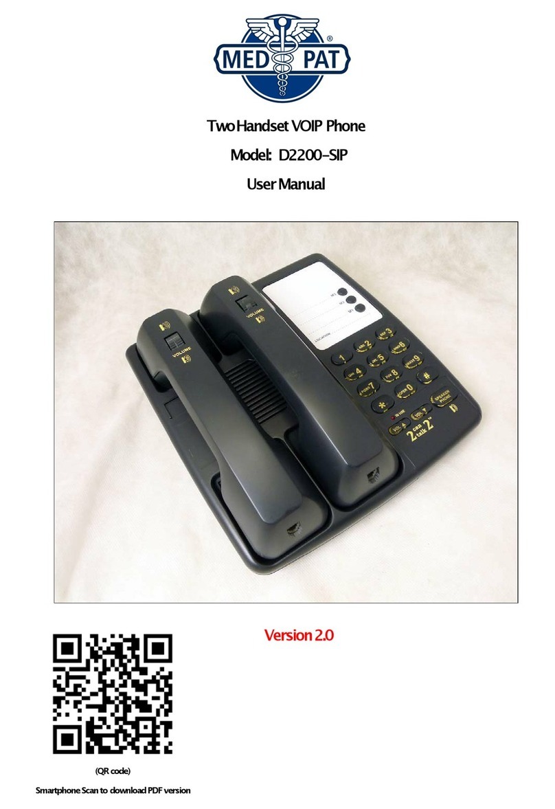 Med-Pat D2200-SIP user manual