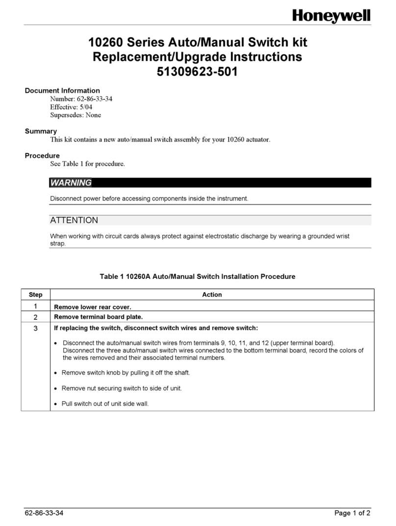 Honeywell 10260 Series Replacement/Upgrade Instructions Honeywell 10260 Series Replacement/Upgrade Instructions